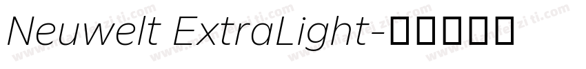 Neuwelt ExtraLight字体转换